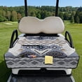 thumbnail image 3 of COEQINE Golf Cart Seat Cover Blanket Towel Accessories, Portable Foldable Design with Carry Handle, Universal Fit for EZGO/Yamaha/Club Car with 4 Pockets, American Tribal Geometric Blue, 3 of 8
