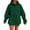 Green, variant on Women's Plus Size Hoodies Solid Color Drop Shoulder Hoodie Hoody With Pockets Comfortable Stylish Sweatshirt Jackets Tops