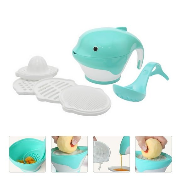 LULULION Food Grinding Bowl Green Manual Mill Bowl Comfortable Handle for Everyday Use