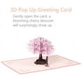 thumbnail image 6 of 3D Card Birthday Card Pop Up 3D Card Greeting Card with Envelope Pink Cherry Blossom Valentine's Day Card for Wedding Anniversary Wedding Gift Birthday Graduation Card Wedding Invitation, 6 of 7