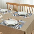 thumbnail image 3 of Multicolor Ethnic Geometric Patchwork Pattern Summer Placemats Table Placemats Set Of 4-Linen Kitchen Washable Placemats Table Mats 11.8"x17.7" Non-Slip Heat Resistant, 3 of 6