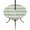 Sage Green, variant on Round Outdoor Tablecloth with Umbrella Hole and Zipper, Sage Green Striped Fitted Table Cover with Elastic Edge for 55-60 Inch, Farmhouse Vintage Stripes Waterproof Patio Tablecoths for Picnic