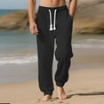 thumbnail image 4 of Simua Men's Performance Jogger Pants with Ribbed Cuffs - Navy Blue Athletic Pants with Contrast Drawstring for Gym and Casual Wear, 4 of 5