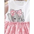 thumbnail image 5 of Little Girls Clothes 5T Girls Dress 6 Years Girls Sleeveless Round Neckline Heart Print Dress Girls Summer Casual Dress White, 5 of 6
