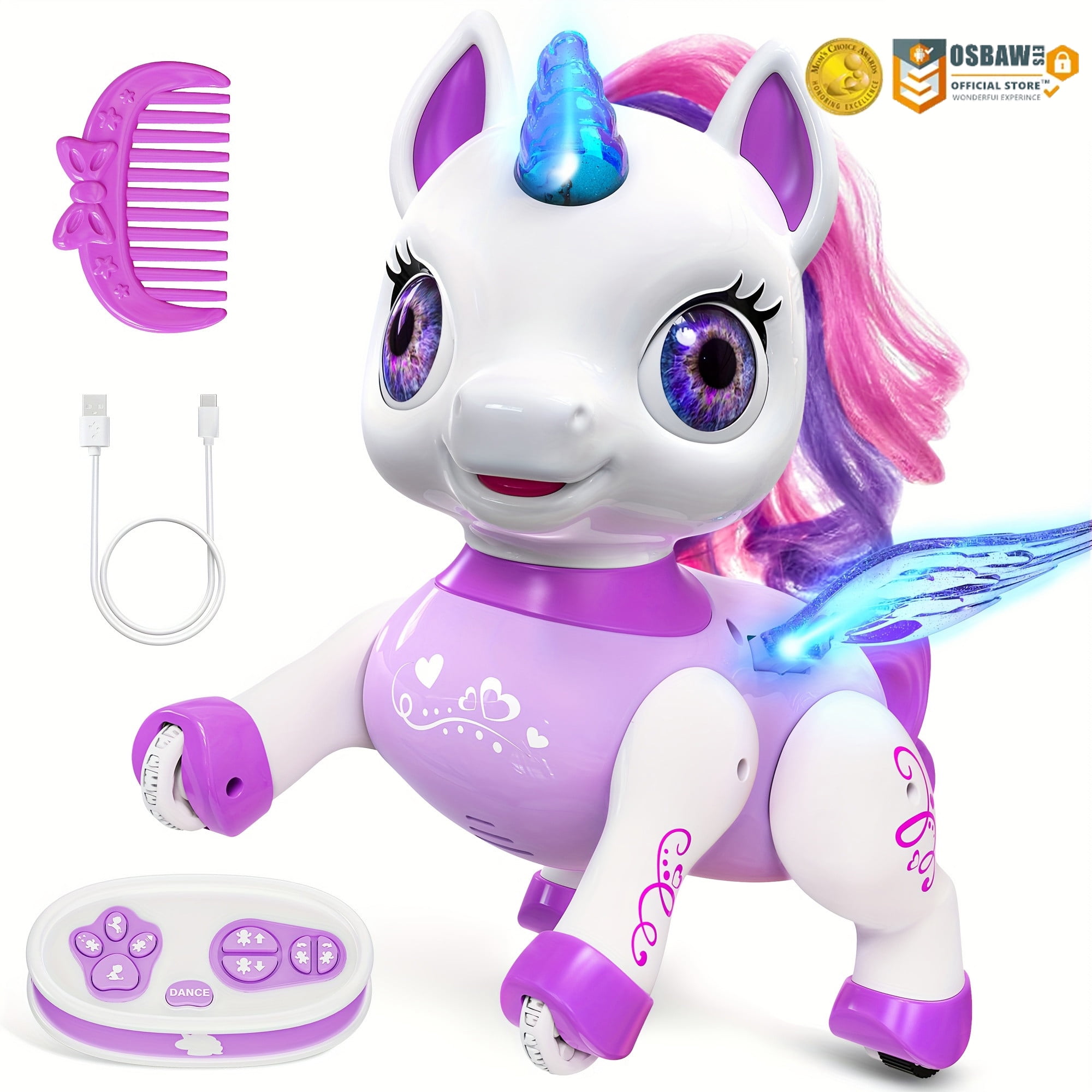 Eolo Jiggly Pets Pink Unicorn: Interactive Toy with Sound and