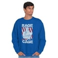 thumbnail image 3 of Street Fighter Vega Rage Cage USA Men Big & Tall Sweatshirt Brisco Brands 3X, 3 of 5