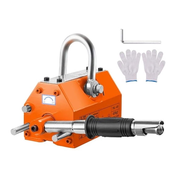 Magnetic Lifter, 880 lbs/400 kg Pulling Capacity, 2.5 Safety Factor, Neodymium & Steel, Lifting Magnet with Release, Permanent Lift Magnets, Heavy Duty Magnet for Hoist, Shop , Block, Board