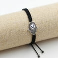 thumbnail image 3 of Fatima Hamsa Hand Evil Eye Protection Bracelet Letter C Charms, Handmade Braided Rope Adjustable String 3791-C, 3 of 7