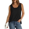 thumbnail image 3 of Summer Tank Tops for Women Loose Soft Cotton Solid Gym Vest Casual Sleeveless Round Neck Tops Lightweight Sports Vests Tops for Ladies Plus Size Blouses, 3 of 4