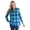 Bright Cobalt Plaid, variant on Plus Size Classic Flannel Shirt