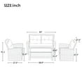 thumbnail image 5 of 4-Piece Outdoor Patio Furniture Set, All-Weather PE Rattan Sectional Sofa with Ottoman and Cushions, Gray Conversation Set for Garden, Porch, Poolside, 5 of 7