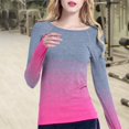 thumbnail image 4 of Women's Long Sleeve Workout Shirts-Quick Dry Long Sleeve Shirts for Women Yoga Sports Running Shirt Workout Top Gradient Color, 4 of 8