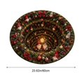 thumbnail image 3 of 3D Illusion Christmas Rugs,23.62" Optical Illusion Round Mat, Machine Washable, Velvet Christmas Decor, Living Room & Bedroom, Festive Holiday Decor(D), 3 of 6