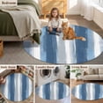 thumbnail image 5 of Round Rugs 4Ft, Blue Grey Round Area Rug Washable Indoor Throw Carpet, Modern Watercolor Abstract Art Soft Non Slip Circle Rug for Kitchen Nursery Room Home Decor Aesthetic, 5 of 8