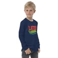 thumbnail image 3 of Later Gator Youth Long Sleeve Graphic T-Shirt – Fun Cotton Casual Tee (Navy, S), 3 of 3