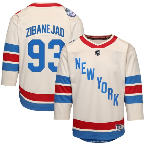 Preschool Outerstuff Mika Zibanejad White New York Rangers 2026 NHL Winter Classic Premier Jersey