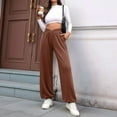 thumbnail image 6 of Women'S High Waisted Sweatpants with Pockets Casual Loose Yoga Pants Brown M, 6 of 8