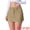 Khaki, variant on Women's Denim Skirt Cargo Pockets Button Mini Jeans Skirts L Army Green