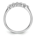 thumbnail image 2 of Solid 14K White Gold Wedding Ring Band with CZ Cubic Zirconia Size 7.5, 2 of 8