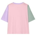 thumbnail image 6 of Spazoro Little & Big Girls Leisure Outfit Sets, Gradient Color Crew Neck 2-Pieces Summer Short Sleeve Shirt and Shorts Sets Purple Size 8 T, 6 of 9