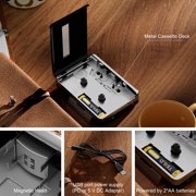 Reshow Portable Cassette Player, USB Cassette to MP3 Converter, Tape Digitalizer for Laptop and PC, Black