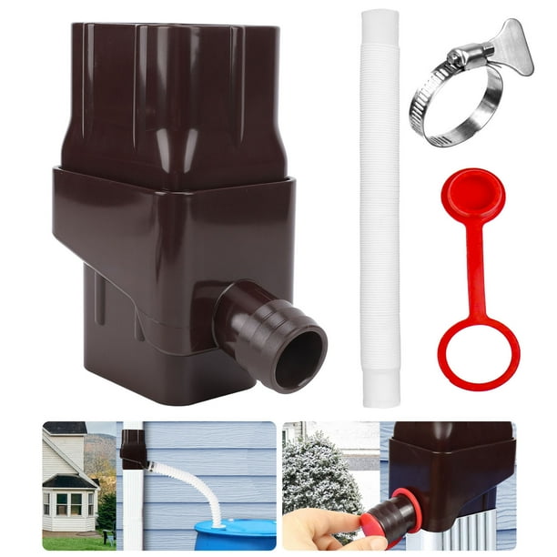 De recolección de Agua de Lluvia, kit desviador eficiente para lluvia de techo, riego de plantas, fácil instalación, se adapta a Bajantes de 2x3 o 3x4 pulgadas con válvula