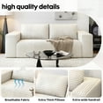 thumbnail image 5 of 63" Loveseat Sofa,Modular Couch with Deep Seat Memory Foam,Comfy Small Cloud Couch for Small Spaces,No Assembly Required Sofa for Living Room Bedroom,Apartment,White, 5 of 11