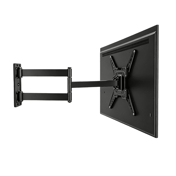 Full Motion TV Wall Mount 16.5" Long Arm, for 14-55" TVs up to 77lbs, Swivel Tilt, Max VESA 400x400mm, Single Stud Corner Mount, Fits Wood Stud Concrete Brick