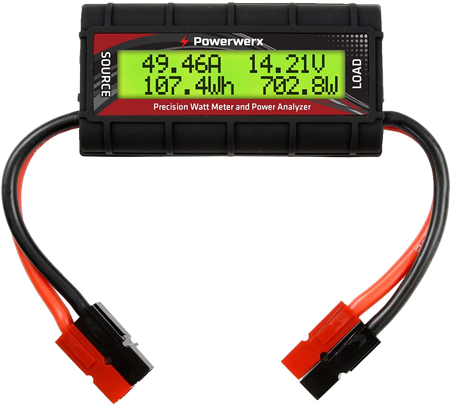 Powerwerx Watt MeterPP, DC Inline Power Analyzer, 45A Continuous, 12