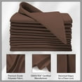 thumbnail image 4 of Lann's Linens Set of 144 Reusable Cloth Dinner Napkins, 20-in Polyester Fabric Napkins for Holiday, Wedding, Event, Machine Washable, Chocolate Brown, 4 of 9