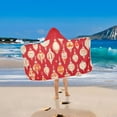thumbnail image 2 of Yayeee Kids Hooded Towels Toddler Soft Absorbent Beach Bathing Wrap 50" x 23.5", Orange Christmas Ornaments Pattern, 2 of 5