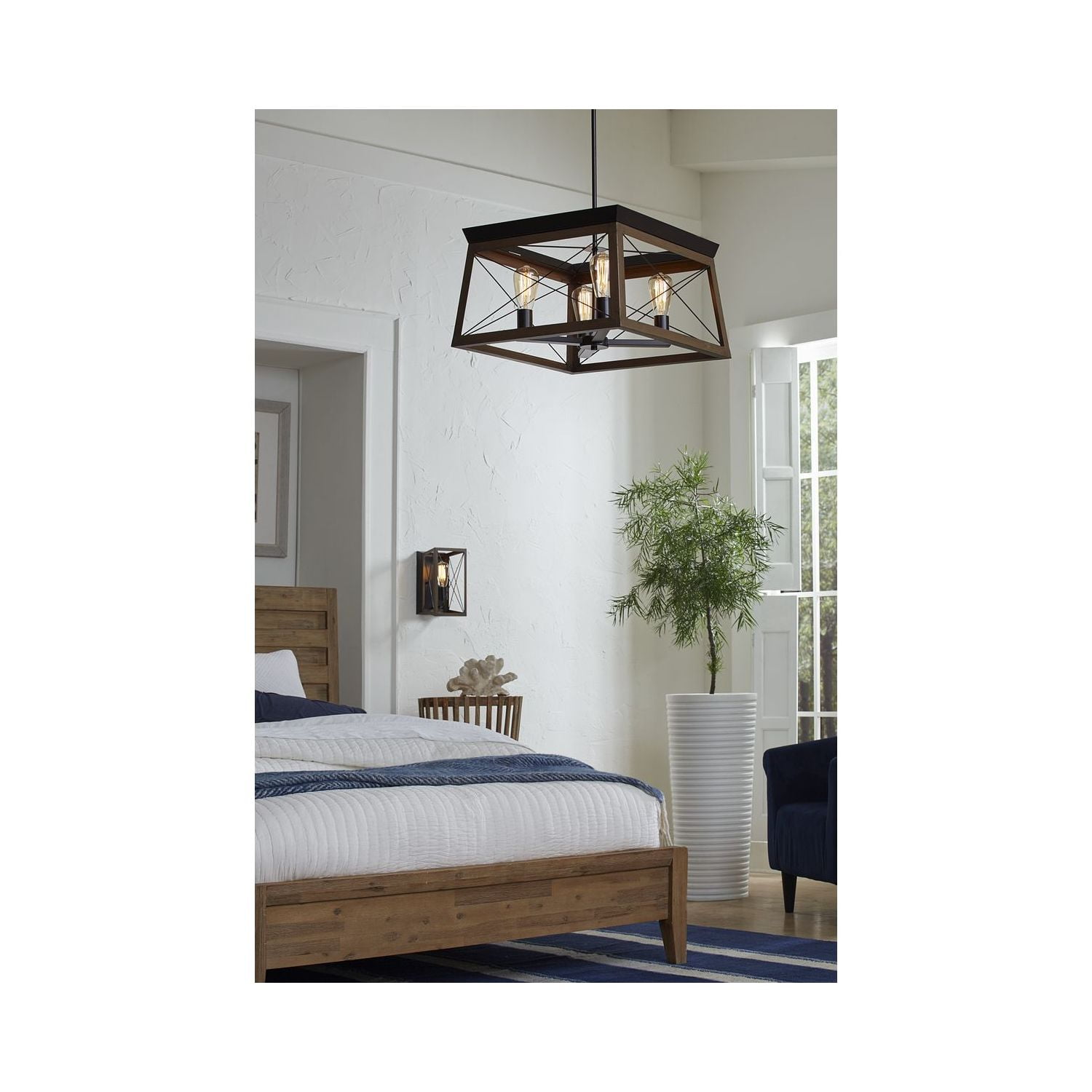 Briarwood Collection Four-Light Antique Bronze Coastal Chandelier Light