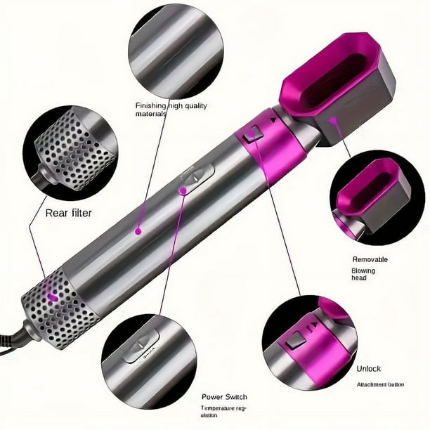 5 In 1 Hair dryer comb Hair curling straightening comb Hair styling comb multifunctional Hair straightener curler