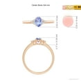thumbnail image 4 of ANGARA Natural Solitaire Oval Tanzanite and Diamond Promise Ring in 14K Rose Gold for Women (Size-6x4mm) | December Birthstone, Birthday, Anniversary, Jewelry Gift for Women | Natural Tanzanite Ring, 4 of 9
