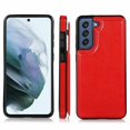 thumbnail image 3 of Merlin Leather Flip Wallet Case Card Holder Phone Back Cover for Samsung Galaxy S21 FE (Red), 3 of 7
