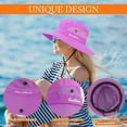 thumbnail image 5 of Sun Hats for Women Beach Hat Ponytail Hat Womens Sun Hat with UV Protection Wide Brim, 5 of 6