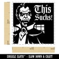 thumbnail image 2 of This Sucks Dracula Vampire Halloween Self-Inking Rubber Stamp Ink Stamper - Orange Ink - Small 1 Inch, 2 of 7
