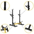 thumbnail image 3 of Adjustable Squat Rack Stand Multi-Function Barbell Rack Weight Lifting Gym Dumbbell Racks Home Gym Bench Press Rack Dumbbell Racks Stands，Yellow, 3 of 5