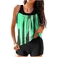 thumbnail image 1 of Modesto Trajes de Baño para las Mujeres Multicolor Gradiente Impresión de Espalda Recorte, Pantalones Cortos de Cintura Alta Y Sling Top para la Playa, la Piscina Y las Vacaciones, 1 of 6