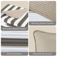thumbnail image 4 of Juego de colcha Comfort Spaces Verone Queen Size, gris, 3 piezas, 4 of 7