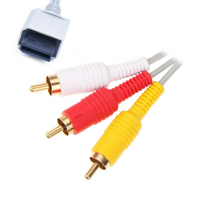 Simyoung Audio Video AV Composite 3 RCA Cable Cord for Nintendo Wii / Wii U