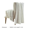 thumbnail image 5 of Benzara Veria Throw Blanket with Acrylic Cable Knitting Design The Urban Port, Beige, 5 of 5