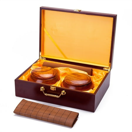 - Collectible Wei Qi Go Game Set Melamine Single Convex Stones and Wild Jujube Bowls Elegant Wooden Storage Case