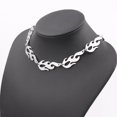 thumbnail image 4 of letairis Collier Style Mode Urbaine pour Hommes Design Flammes Pendentif en Alliage Chaîne de Cou Bijoux, 4 of 8