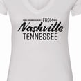 thumbnail image 4 of Inktastic From Nashville, Tennessee State Capital Distressed Text Women's V-Neck T-Shirt, 4 of 5