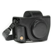 MegaGear MG688 Ever Ready Leather Camera Case compatible with Canon PowerShot G5 X - Black