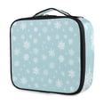 thumbnail image 2 of Makeup Train Case with Adjustable Dividers,Cosmetic Bag Portable Portability Bag Case Gifts Pattern Of Snowflakes, 2 of 8