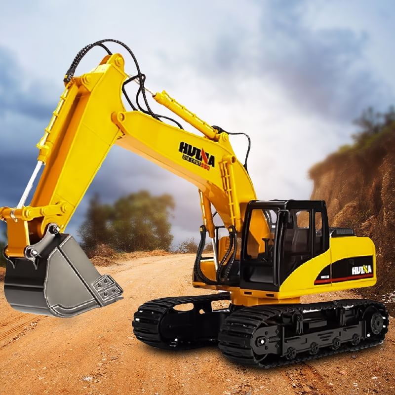 Remote Control Tractor Metal Excavator Construction Toy with Transmitter Charging Tractor