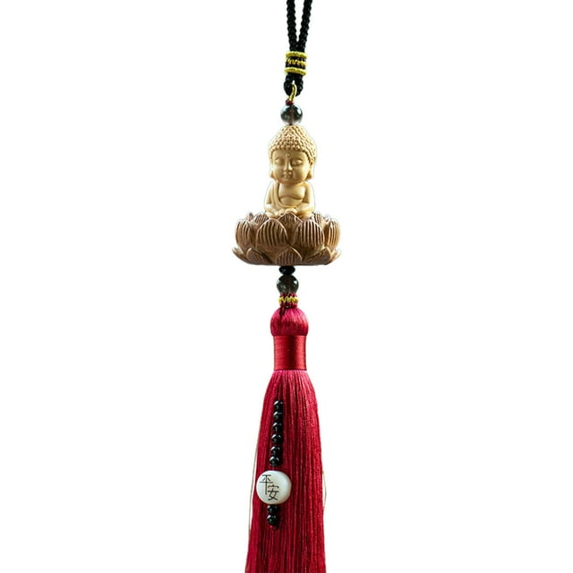 braveheart Car Rearview Mirror Hanging Accessories Decorative Buddha Rear View Charm Durable Fengshui Ornament Gift Style A