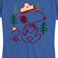 thumbnail image 3 of Peanuts - Snoopy and Woodstock Hiking - Women's Short Sleeve Graphic T-Shirt, 3 of 6